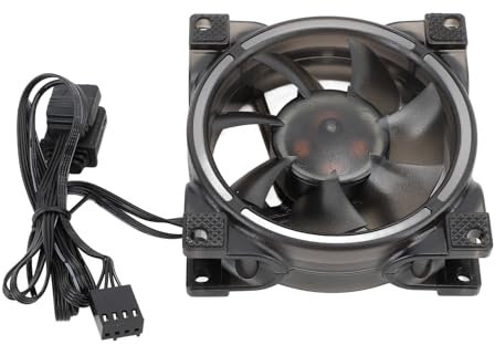 Ventilador de Caja de 80 Mm PWM 5 V ARGB, Ventilador MFDB, Levitación Magnética, Rodamiento Hidráulico, Control de Velocidad PWM, 800-2500 RPM, Ventilador de Caja de PC de 7 Aspas