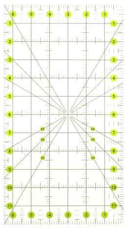 ZEYIYER Quilting Ruler, Sewing Ruler 12 X 6.5 Inches Acrylic Quilters Rulers Templates Fabric Cutting Rulers for Easy Precision Cutting Fabric, Sewing Accessories