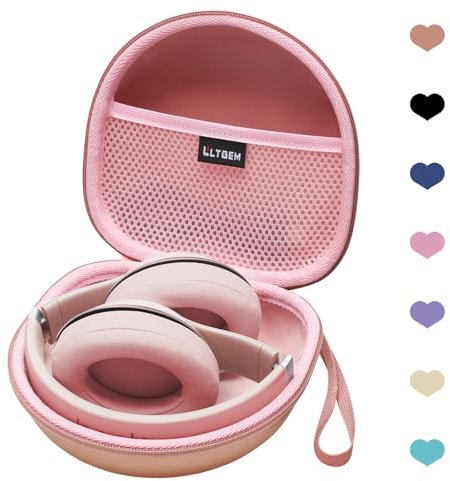 Headphone Case for Beats/JBL/TOZO/BERIBES/Picun/KVIDIO Wireless Noise Cancelling Over-Ear Headphones, Rose Gold