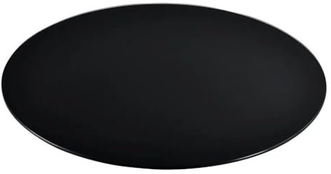 Glasplatte Terry 30cm schwarz 8mm rund Gehärtetes Glas Scheibe Bodenplatte Glasscheibe