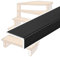 HAEKEBC Nez De Marche en Aluminium 50 90 100 120 150cm Protection De Bord D'escalier Extérieur Moulure De Nez De Marche Antidérapante Bordure D'escalier Dorée Décorative(Black,90cm/36in)