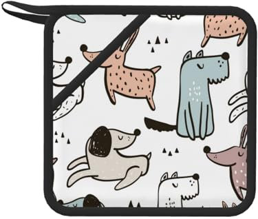 Simpatici animali cani cucciolo, Presine, Presine da cucina in silicone anti-caldo, resistenti al calore