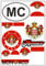 Daged Monaco Aufkleber Karte Stickerbogen - PKW Auto Motorrad Biker Flagge Fahne Deko AK