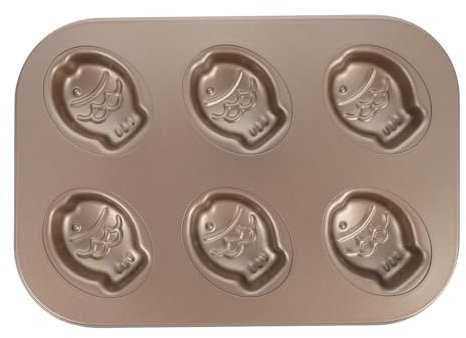 Cabilock Antihaftbeschichtete Fisch Kuchenform Aus Karbonstahl Für 6 Mini Kuchen Zum Backen Von Familien Desserts Und Kindergeburtstagen