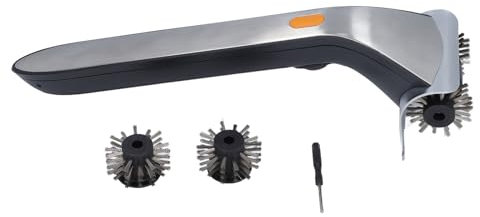 FLEXMAN Electric Grill Pinsel, 2000 U/Min Rotation Edelstahl Automatische Grillbürsten Ergonomisch Eingebaute Wasserbehälter Dampfgrill Bürste Abnehmbare Bürstenköpfe mit Ersatze