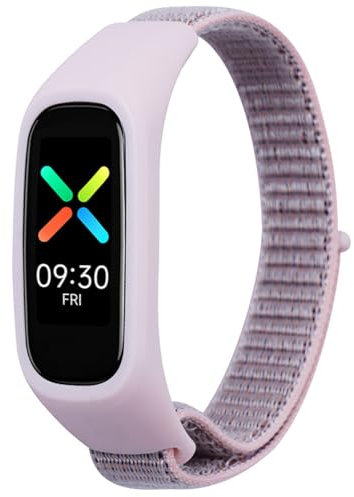 Breathable Armband für Oppo Band Sport, Nylon Uhrenarmband Armbänder, Ersatzarmband für Oppo Band (Pink)