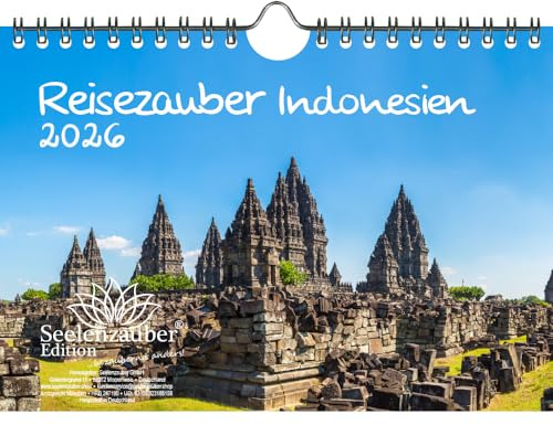 Reisezauber Indonesien DIN A5 Kalender für 2026 Jakarta Stadt Land Urlaub Strand - Seelenzauber