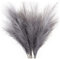 rupusiner Faux Pampas Gras groß grau Pampas grasdekor künstliche Flauschige für Raumdekor 6pcs 45 cm dunkelgrau