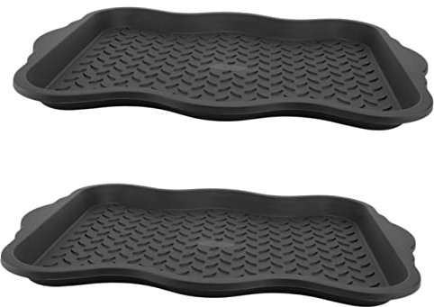 FONDOTIN 2 Piezas Bandeja de Zapatos bandejas Decorativas Mueble Zapatero Bandeja para Almacenamiento de bastidores Bandeja de Botas Bandeja de Almacenamiento Multiusos Bandeja para Zapatos