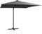 Xichuzi Sombrilla voladiza con lucesy poste acero gris 250x250 cm, Parasoles De Jardin, Sombrilla Piscina, Sombrilla Terraza Exterior, Parasol Playa, Sombrillas Para Jardin - 46994