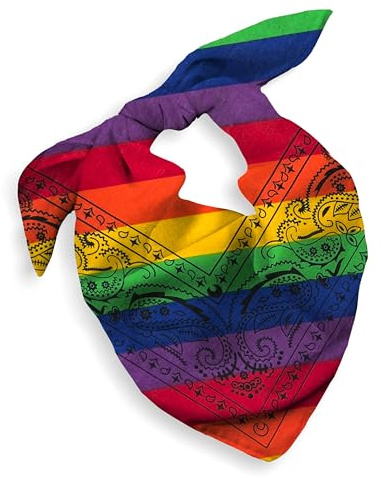 Every-ville Baumwoll-Bandana, Paisley Halstuch, Unisex, 1er Set | 55 × 55 cm, weich, atmungsaktiv und vielseitig, für Damen und Herren, Sport, Motorrad, Haare, Hals, Alltag und Freizeit