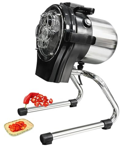 Commercial Machine,Electric Vegetable Slicer, 110W Commercial Vegetable Chopper, Scallion Cutter Food Processor, 6000RPM,1-5mm Adjustable Thickness for Veggie Onion Garlic Ginger C