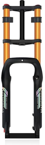 Forcella Anteriore ad Aria da Discesa Fat Straight Double Shoulder da 20/26 Pollici Tubo Dritto Regolazione del Rimbalzo Freno a Disco