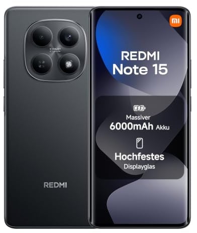 XIAOMI REDMI Note 15 Smartphone 8＋128 Go Batterie 6000 mAh - Noir