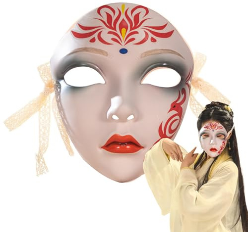 Masque Intégral Style Chinois Vintage Avec Couverture Intégrale Du Visage