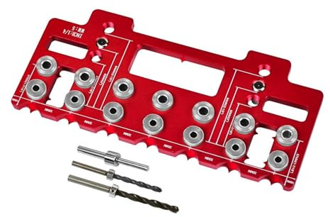 ALCXAZS Dynamische Regalstift Schablone 1/4 5 mm für professionelle Regalstiftmontage und Schrankbau, 3 teiliges Set, Heimwerkerwerkstatt, DIY Holzprojekte, Bastelbedarf