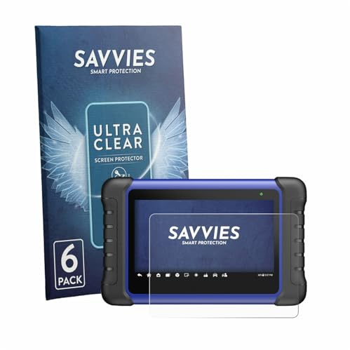 Savvies 6 Stück Schutzfolie für Autel MaxiIM IM508S | Transparenter Displayschutz Made in Germany, Ultra-Klar Displayschutz-Folie