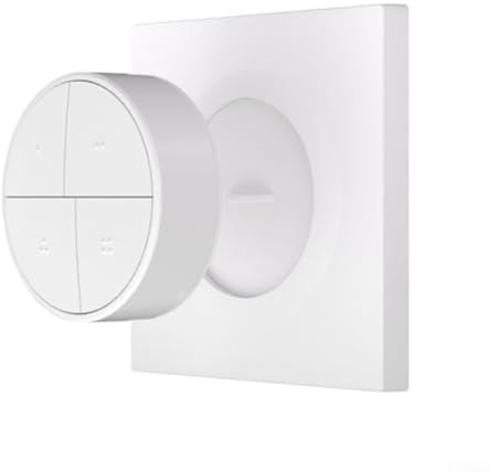 Autilyshop SZNB-01M Smart Scene Button 4 in 1 Funk-Fernbedienung mit Magnetfuß für Hausautomation Single Double Triple Long Press Control Weiß