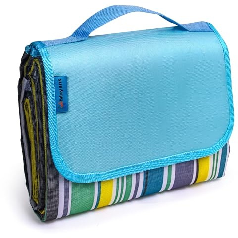 Muyans Picknickdecke 200x300 cm, XXL Picknickdecke Wasserdicht, Faltbar Groß Picnic Blanket Waschbar mit Tragegriff für Garten, Picknick, Strand, Camping