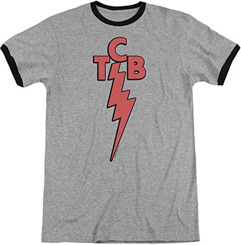 Elvis - Männer TCB Ringer T-Shirt, Medium, Heather/Black