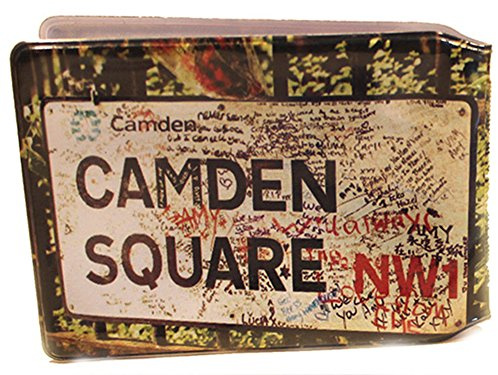 (80+ Designs) Bus Pass Wallet Credit Travel Rail Ticket Card Holder for Oyster Zip Business ID Card - Bifold - Party Bag Gift School Leaver (Camden Square)
