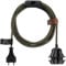 Hoopzi - Fil électrique en Tissu de 4,5M pour Éclairer Partout Chez Vous - Douille Ampoule E27 avec Interrupteur - Créez Votre Suspension Luminaire, Baladeuse, Lampe Suspendue - Bala Lin Khaki