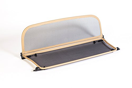 GermanTuningParts Windschott für Mini R52 R57 (2004-2015) - Klappbar - mit Schnellverschluss - Beige | Windabweiser | Windblocker | Wind deflector