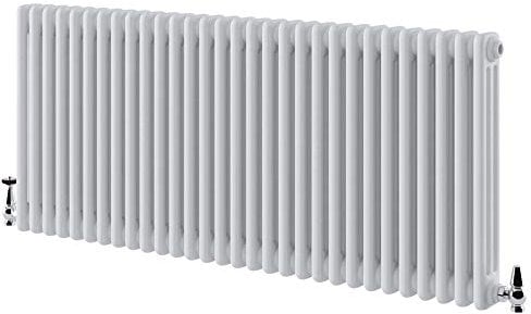 The Bath People 82070 Utopia Traditional Mild Steel Triple Panel Column Horizontal Radiator 600 x 1370 – White