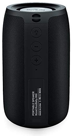 Bluetooth Speaker,MusiBaby Speaker,Outdoor,Waterproof, Portable Speakers Wireless Bluetooth,Dual Pairing, Bluetooth 5.0,Loud Stereo,Booming Bass,1500 Mins Playtime for Home,Party,Camping(Black)