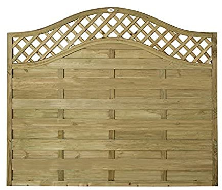 Forest Garden 1.8m x 1.5m Pressure Treated Decorative Europa Prague Fence Panel - Pack of 4