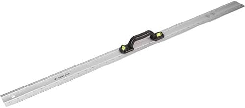 White Hinge Metre Ruler with Handle & Spirit Levels - 40 Aluminium Measuring Scale
