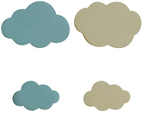TZAMLI 4 Stück Kleiderhaken Wandhaken, Süßigkeitfarbe Haken Türhaken Garderobenhaken für Tür Wand Badezimmer Wohnzimmer Schrank (Wolke, 4er Set)