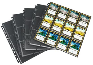 Gamegenic, 24-Pocket Sideloading Pages, 10 Stück pro Packung, Black
