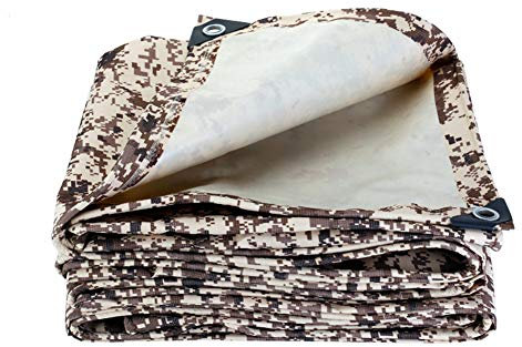 LIUXIUER Antipluie Bâche, épaissie Camouflage Désert Tissu Oxford Bâche Bâche Camouflage Désert antipoussière Rain Cover,5x6 Meters