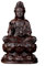 Aibote Buddha-Statue aus natürlichem schwarzem Ebenholz, Feng-Shui, Reichtum, Glücksbringer, Holzfigur, Skulptur, Heimbüro, Schreibtisch-Dekoration, Geschenk