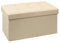 BRIAN & DANY Faltbarer sitzhocker Leinen Sitzbank mit Stauraum, Beige, 76 x 38 x 38cm