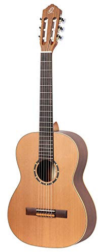 Ortega Guitars Konzert Gitarre Linkshänder – 7/8 – Family Series – Inklusive Gig Bag – Zeder, Mahagoni, Natur (R122-7/8-L)