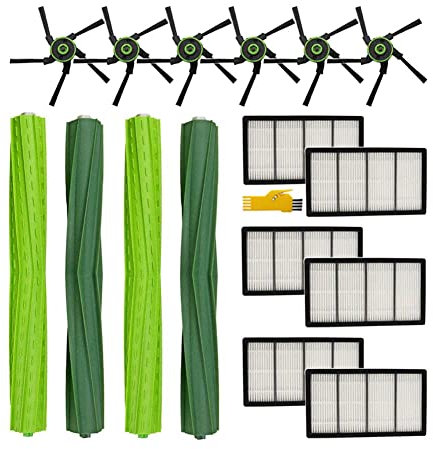 LAIMAI Piezas de repuesto para iRobot Roomba s9+ (9550) S9 (9150) Kit de accesorios para robot aspirador, 16 paquetes de cepillo de rodillo, filtro y cepillo lateral