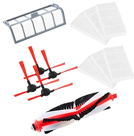 Gying für Vileda VR ONE/VR 302 Roboterstaubsaugerzubehör, Ersatzteile für Roboter (4 x Seitenbürsten, 6 x HEPA-Filter, 1 x Hauptfilter, 1 x Zentralbürste)
