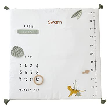 VERTBAUDET HANOï Baby-Foto-Teppich, naturfarben / mehrfarbig