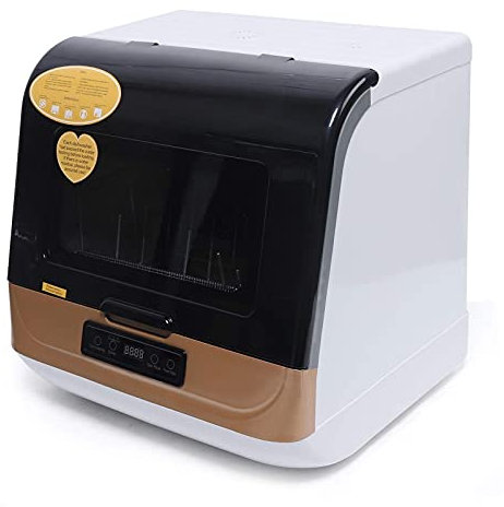 Portable Countertop Dishwasher, 5l Compact Dishwashers with Built-in Water Tank & Inlet Hose, 4washing Programs, Heating+air-dry for Small Apartments, Dorms and Rvs