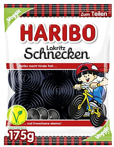 Bonbon Haribo | Escargots De Réglisse Haribo | Haribo Dragees | Haribo Bonbons | 175 Gramme Total