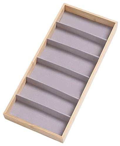 astound Vassoio per occhiali da sole per cassetto, 6 Grids Eye Glass Organizer in legno – Vetrina per occhiali per riporre gioielli per uomo e donna