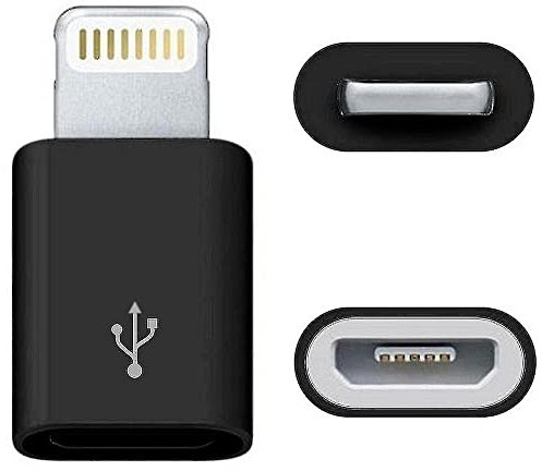 CABLEPELADO Adaptateur USB Micro B vers Lightning | Convertisseur Micro USB vers Lightning | Charge et synchronisation de données | Ne lit pas audio | Compatible avec iPhone 5, 5S, SE, 5C, 6, 6S, 7