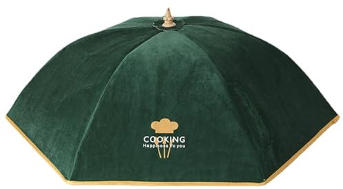 Zerodeko Insulated Food Cover, 31-Inch Large Foldable Food Tent, Crystal Velvet Pop-Up Dust Cover for Home Kitchen Outdoor Party Picnic Barbecue