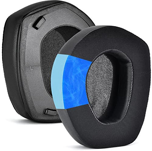 defean RS165 175 185 195 Ersatz-Ohrpolster aus Schaumstoff, kompatibel mit Sennheiser HDR RS165, RS175, RS185, RS195 RF Wireless Kopfhörer, zusätzliche Dicke (seidig kühles Gel)