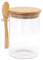 LTHERMELK Glass Jars, Food Storage Jars, Airtight Glass Jars with Lid and Spoon Glass Food Storage Containers for Coffee Bean, Sugar, Cookie, Candy, Tea, Spices, Dry Goods (500ml)