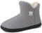 VTASQ Hausschuhe Herren Damen Hohe Plüsch Gefüttert Hausstiefel Memory Foam Winter Pantoffeln Stiefel Fell Warm Slipper rutschfest für Indoor Grau 38/39 EU