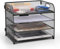 Schreibtisch-Organizer, Briefablage, A4-Dokumentenablage, für Zuhause, Büro, Schule(Metallgeflecht 4 Ablagefächer)
