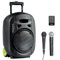 Ibiza - PORT8VHF-MKII-TWS - Enceinte portable de 8”/400W MAX avec 1 micro filaire et 1 micro VHF, télécommande et pochette accessoires - Bluetooth, USB, SD & TWS - Autonomie de 6-8 heures